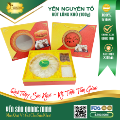 Yến nguyên tổ rút lông khô cao cấp (100g)