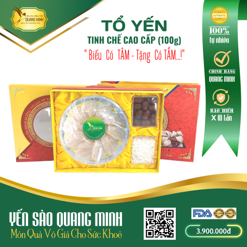 Tổ yến tinh chế cao cấp 100g