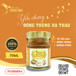 yến chưng đông trùng hạ thảo 30% tổ yến tươi nguyên chất