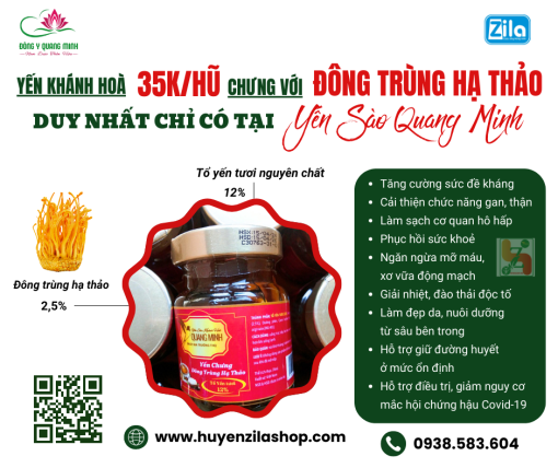 Yến chưng đông trùng hạ thảo 12%